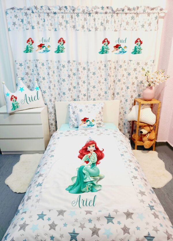 Conjunto para cama solteiro 90×200cm «Princesa Sereia»