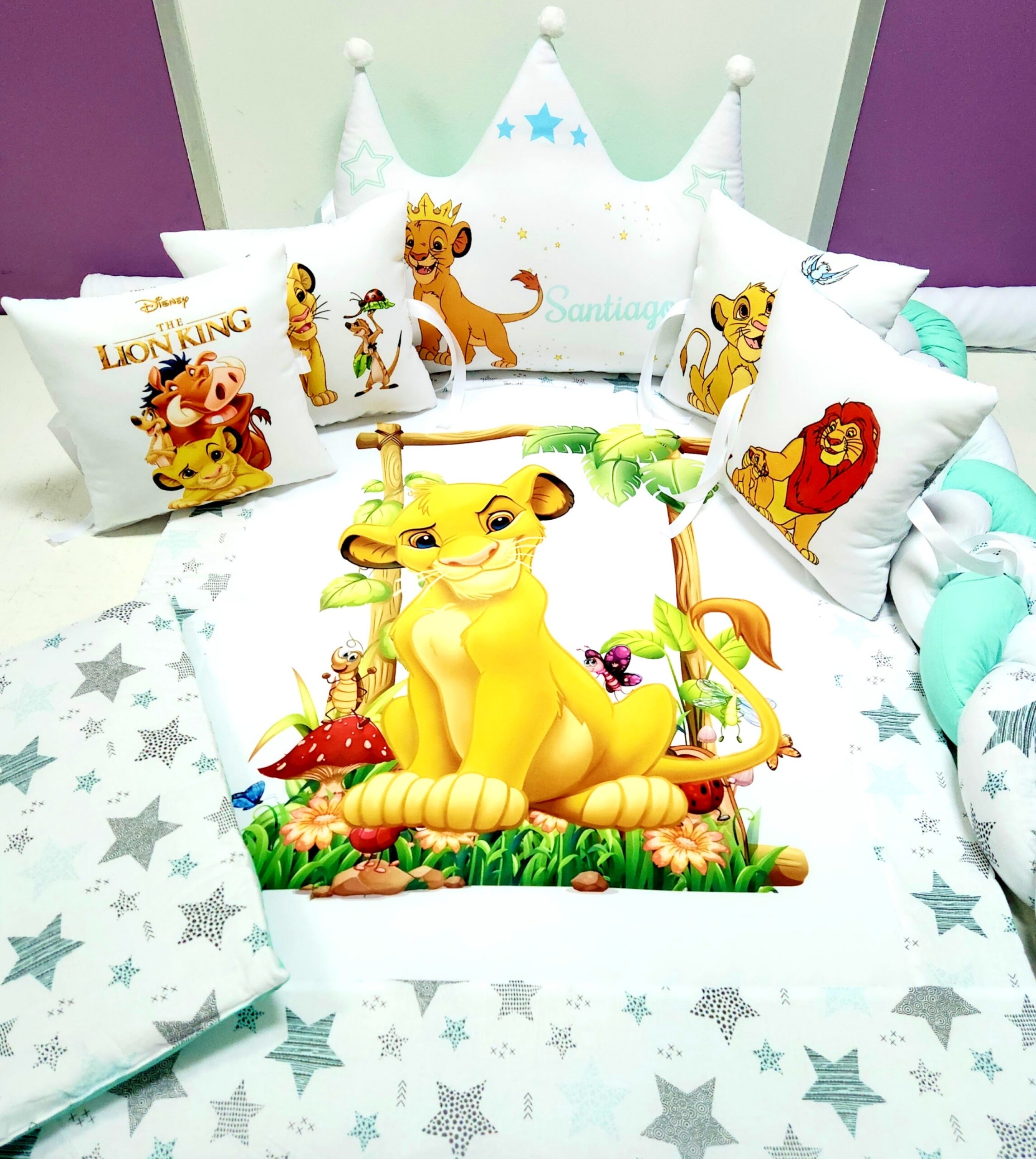 Modelo Coroa «Rei Leão estrelas verde agua»