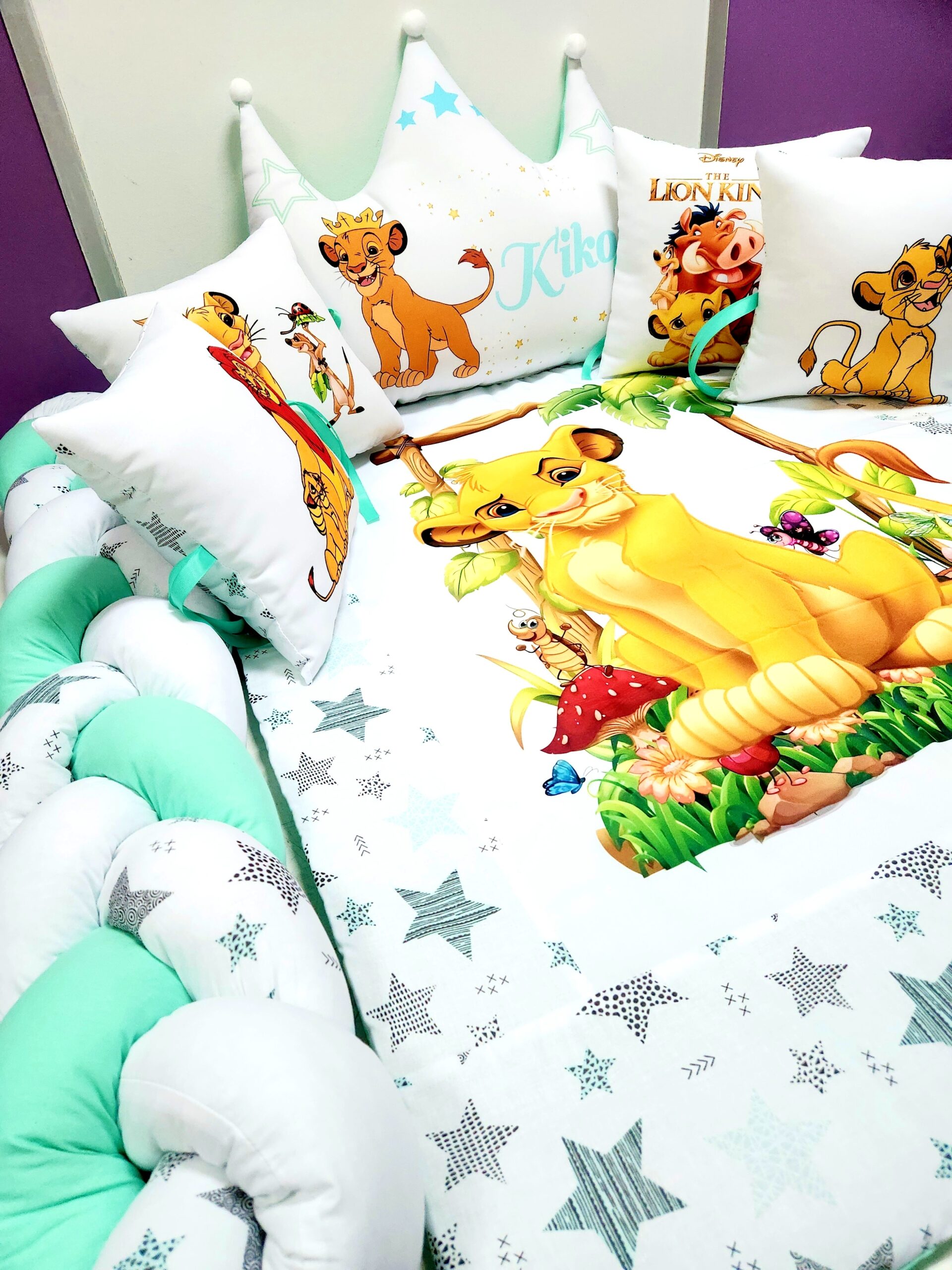 Modelo Coroa «Rei Leão estrelas verde agua»