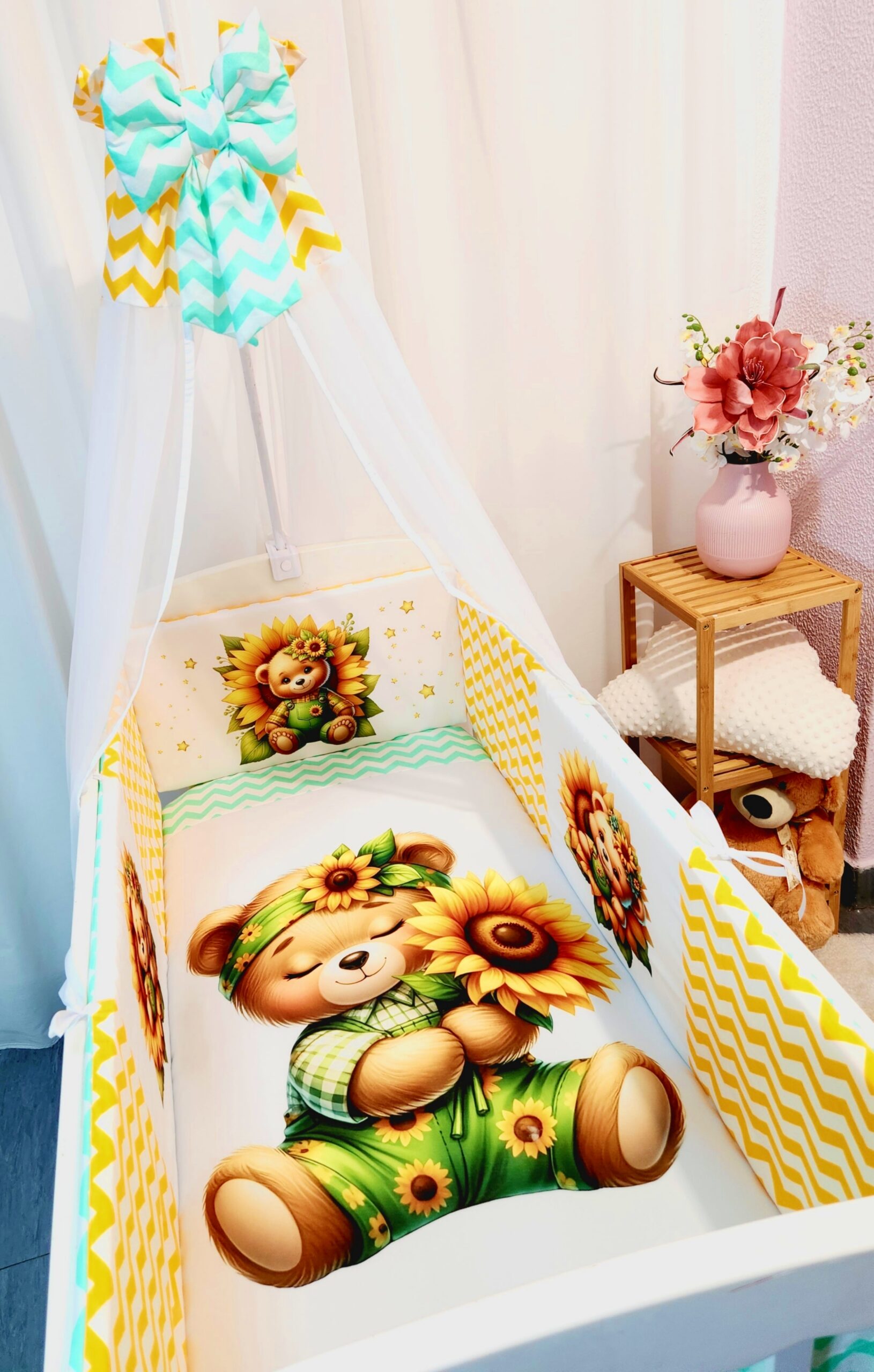 Modelo Proteção total «Ursinho com uma flor»