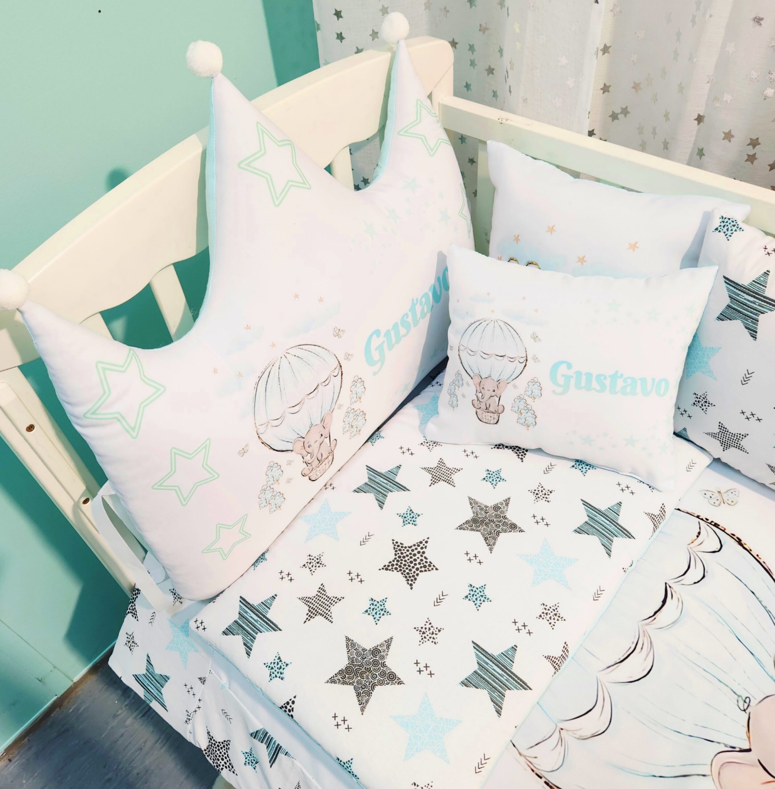 Modelo Coroa «Ursinho verde agua»