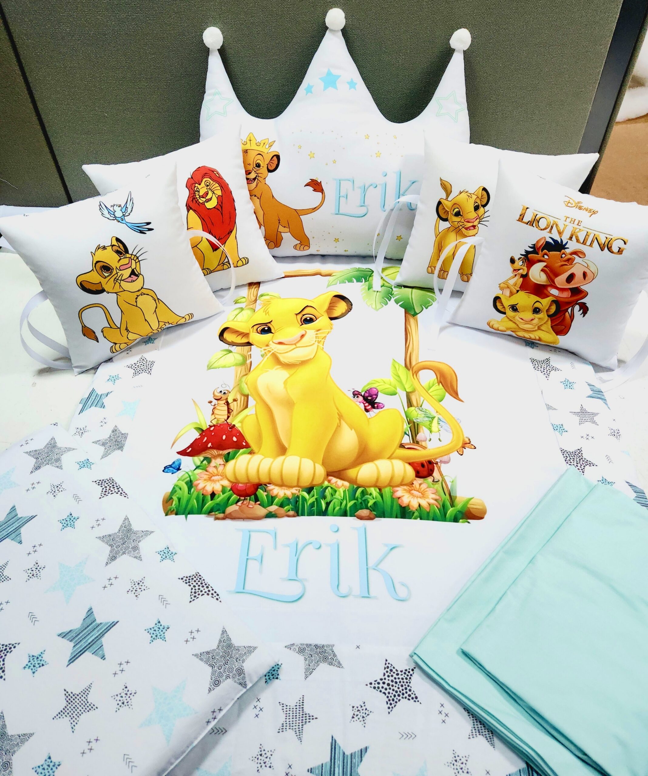 Modelo Coroa «Rei Leão estrelas verde agua»