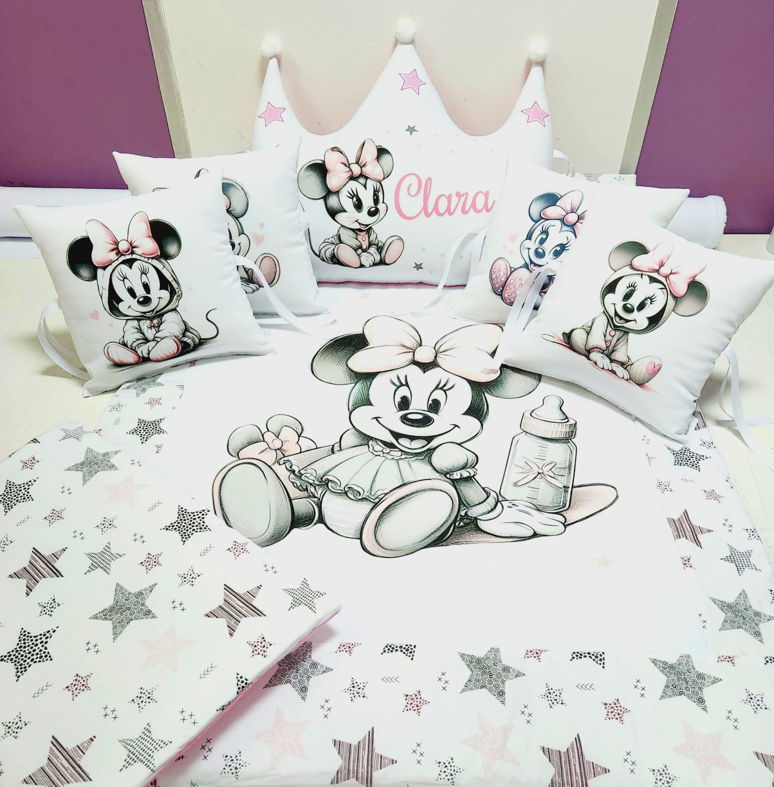Modelo Coroa «Minnie Estrelas cinzentas»