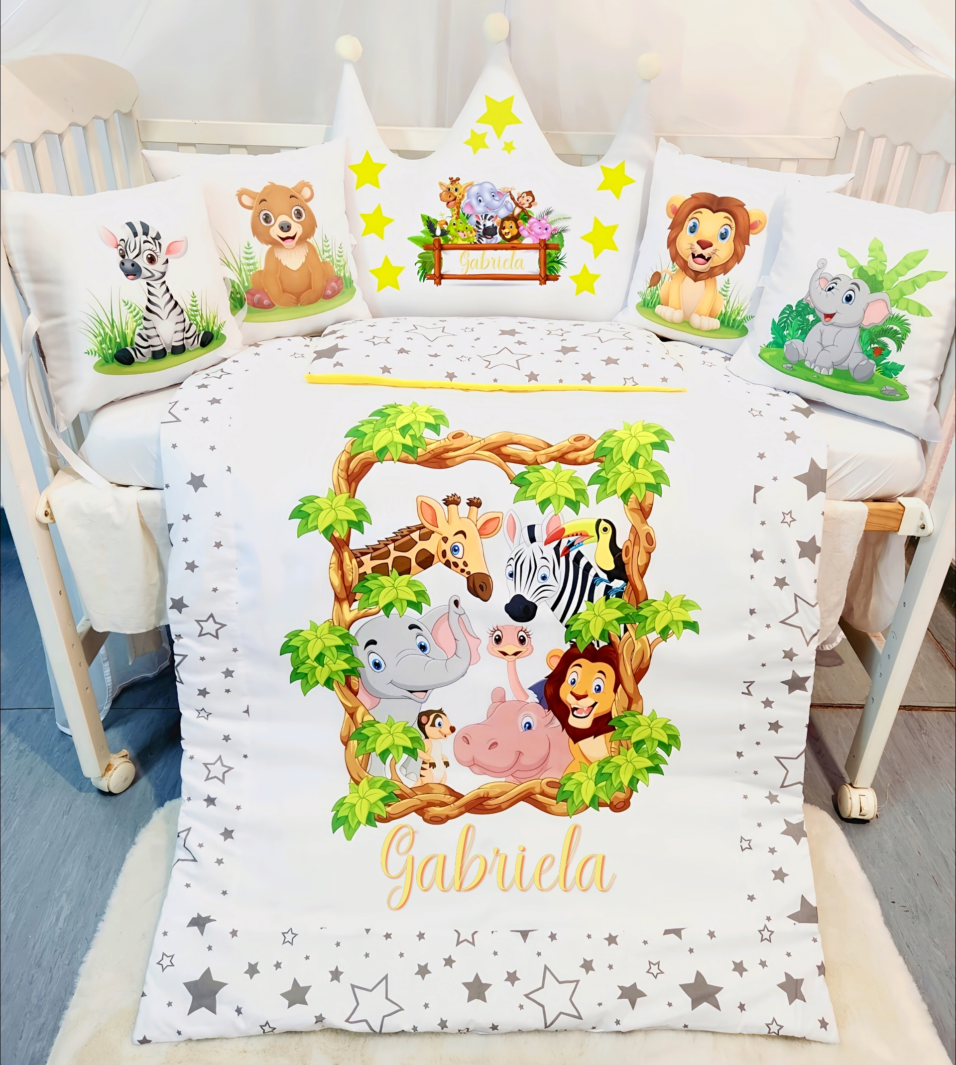 Modelo Coroa «Animais com estrelas cinzentas»