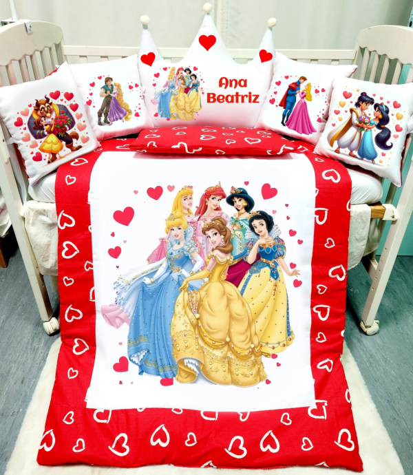 Modelo Coroa «Princesas com corações vermelhos»