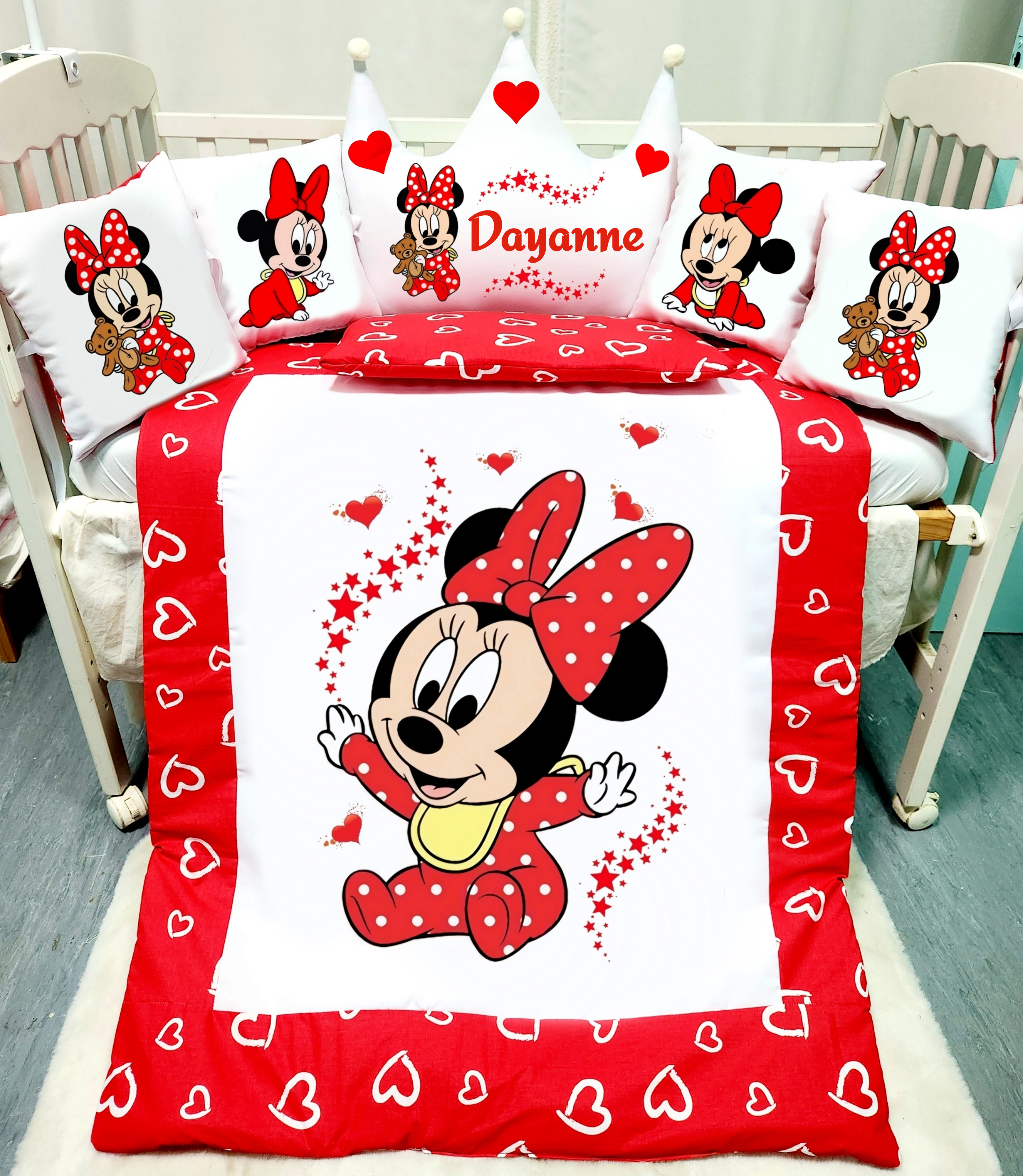 Modelo Coroa «Minnie vermelha bebé»