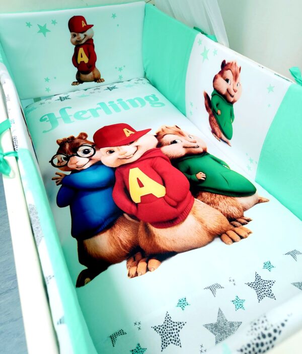 Modelo Proteção total «Alvin e os Esquilos verde agua»