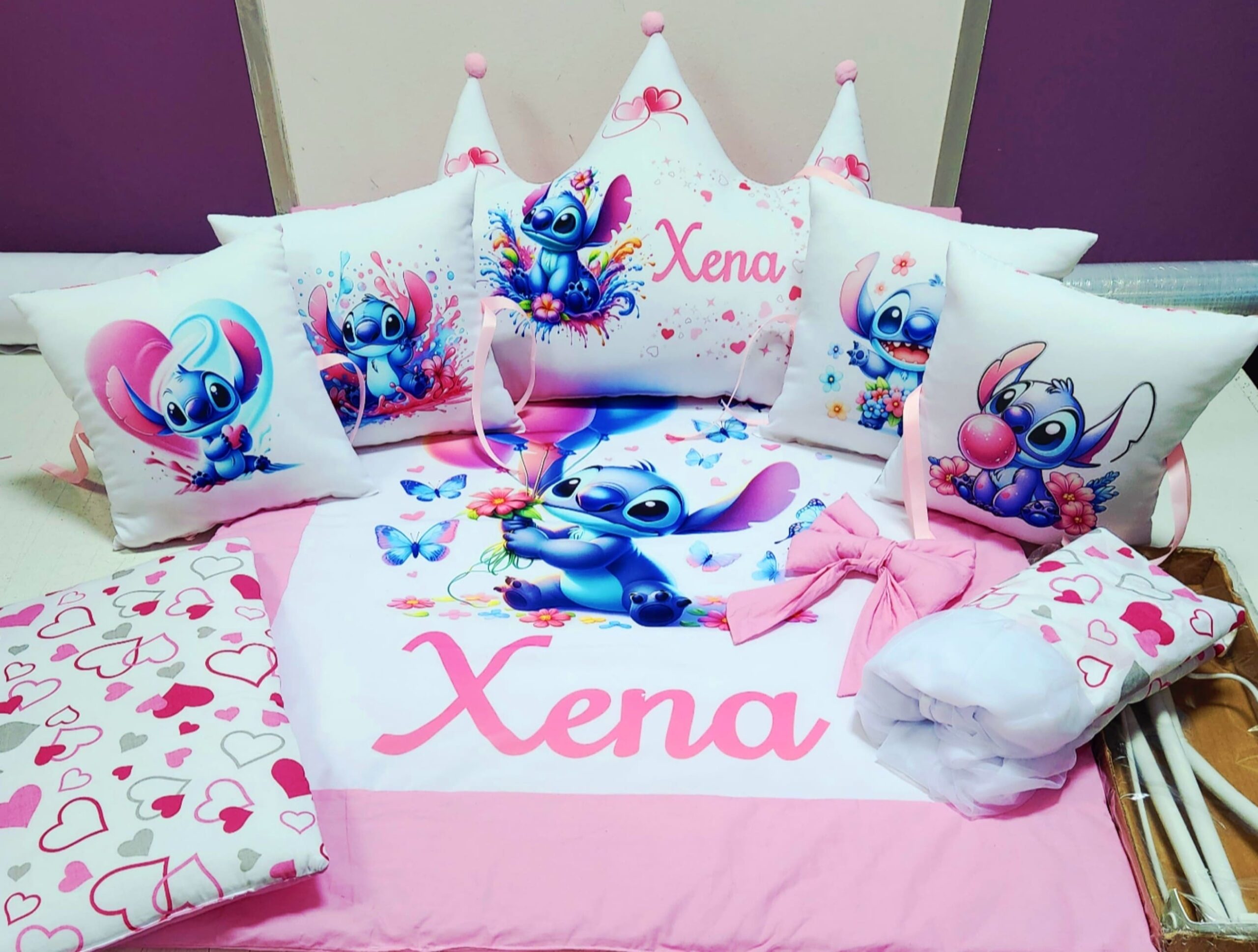 Modelo Coroa «Stitch em rosa»