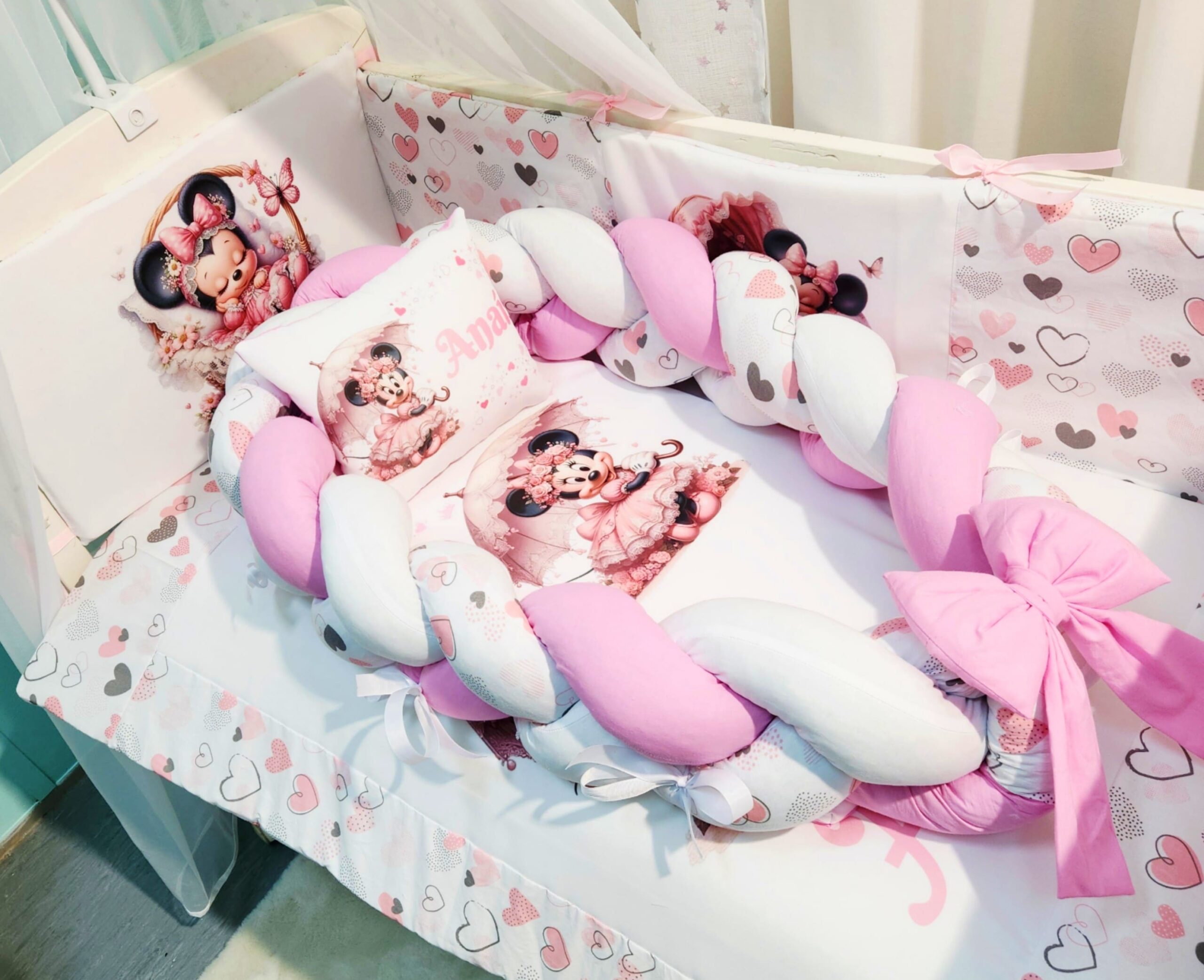 Ninho/Protetor 2 em 1 «Minnie com chapéu de chuva»