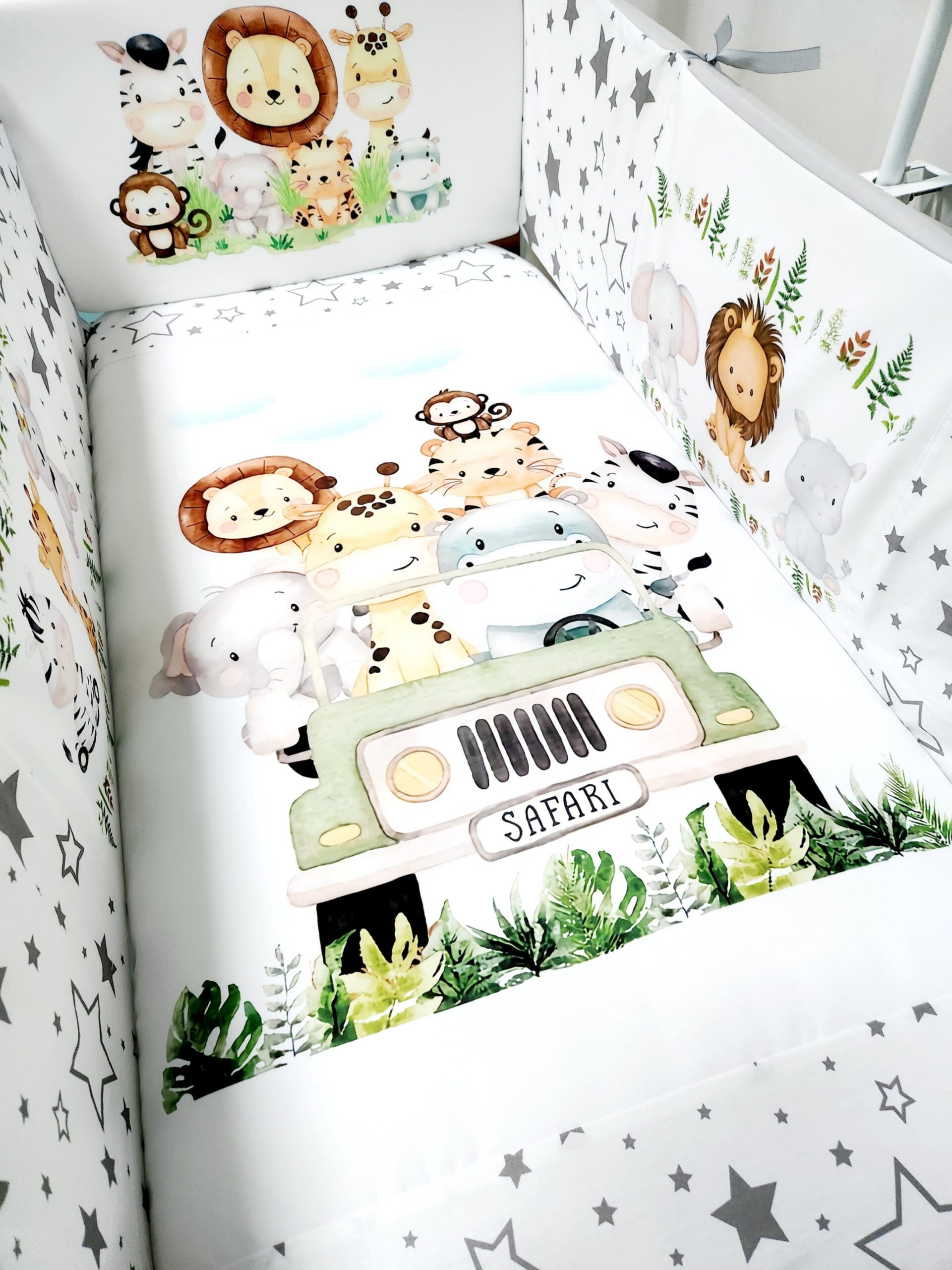 Modelo Proteção total «Safari estrelas cinzentas»