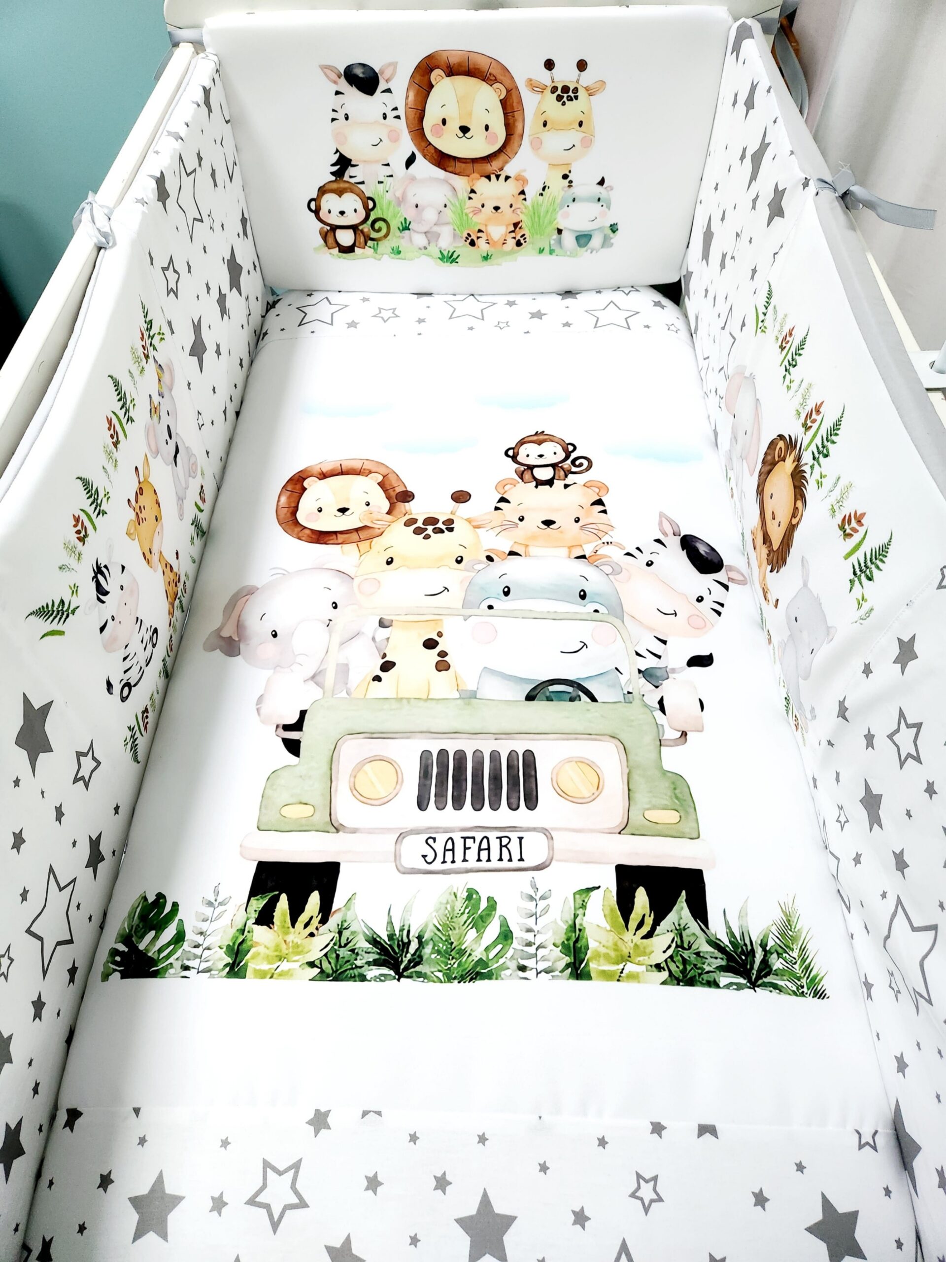 Modelo Proteção total «Safari estrelas cinzentas»