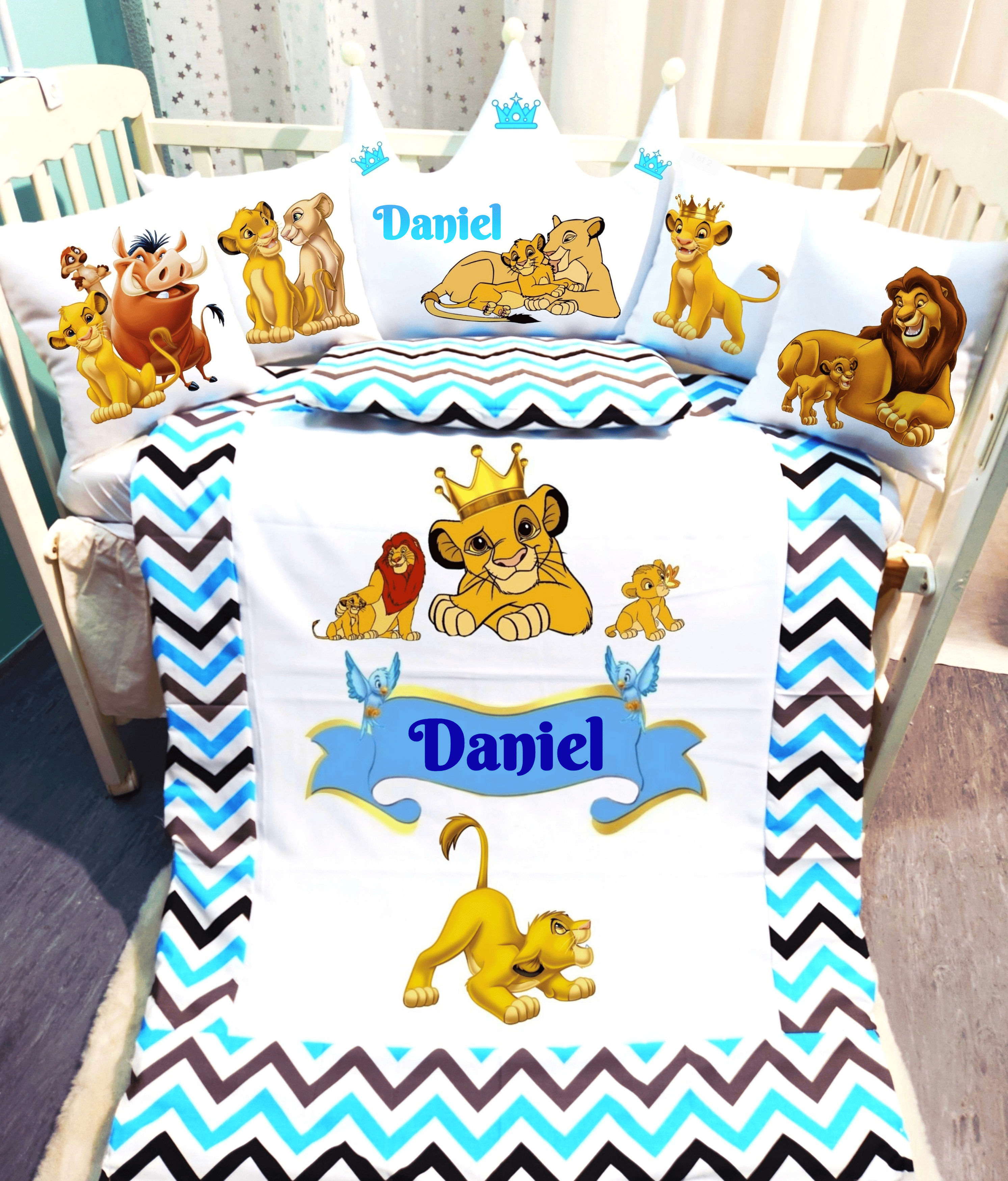 Modelo Coroa «Rei Leão Zig zag azul»