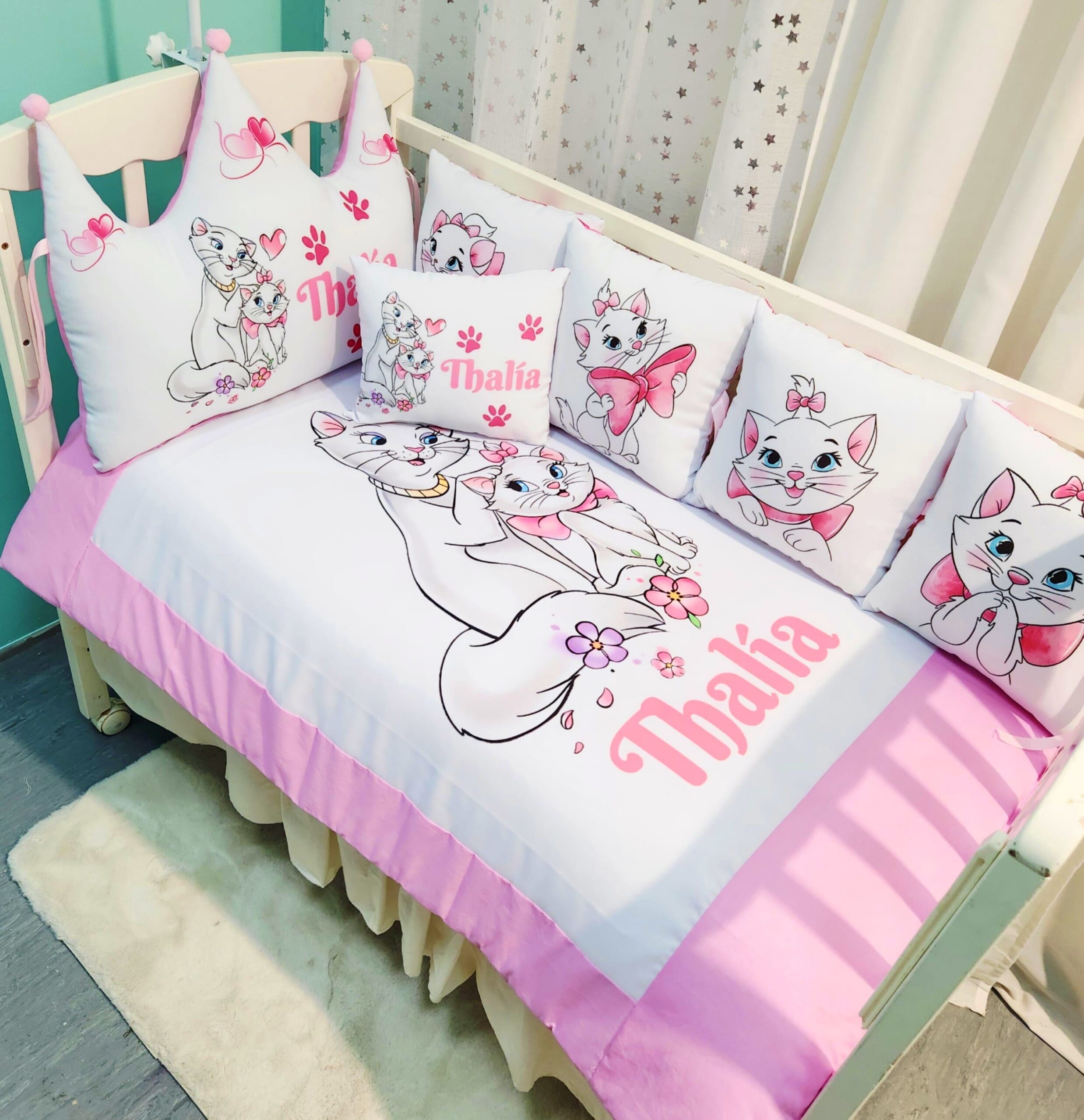 Modelo Coroa «Gatinha Marie rosa»