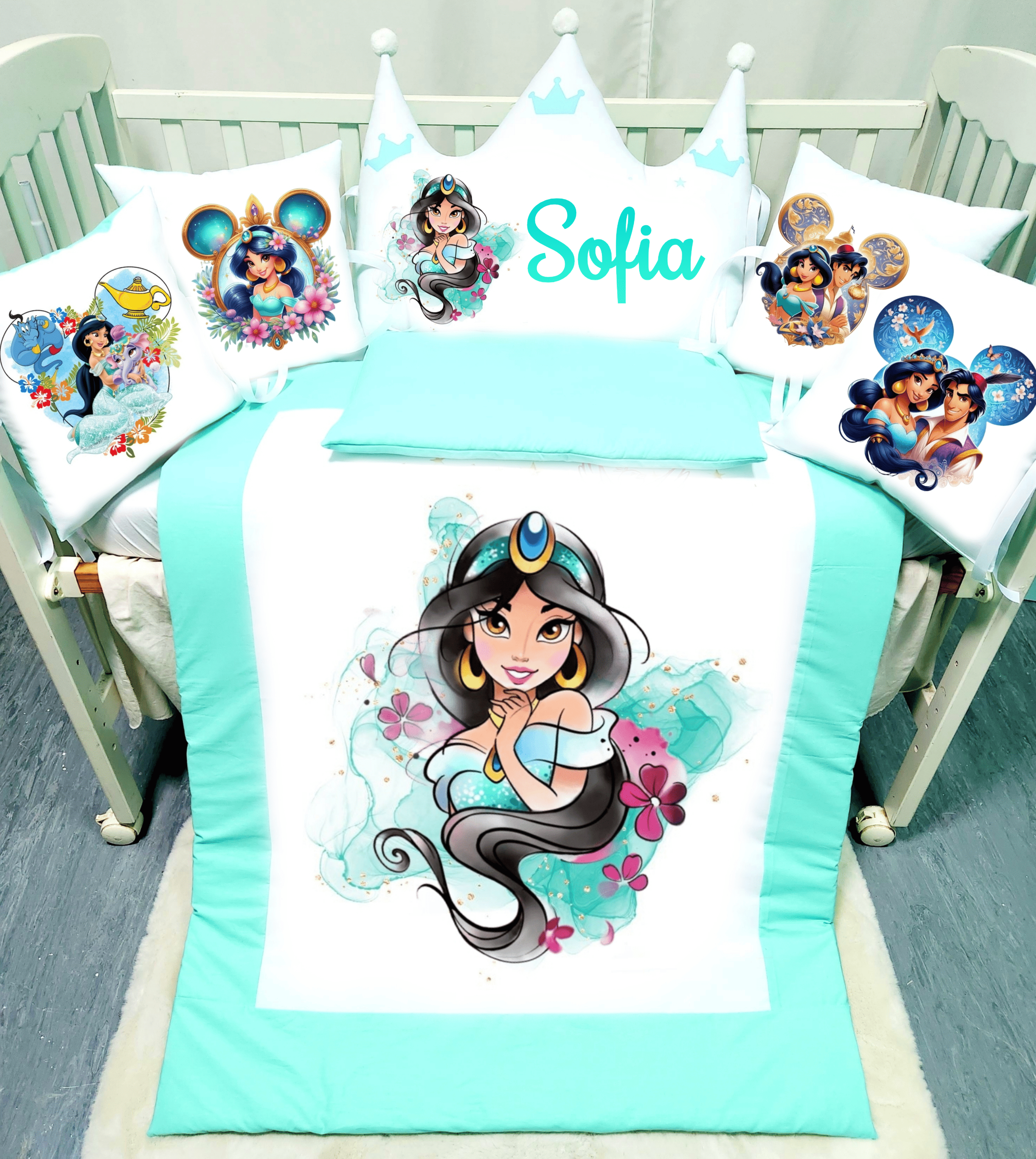 Modelo Coroa «Yasmin com flores»