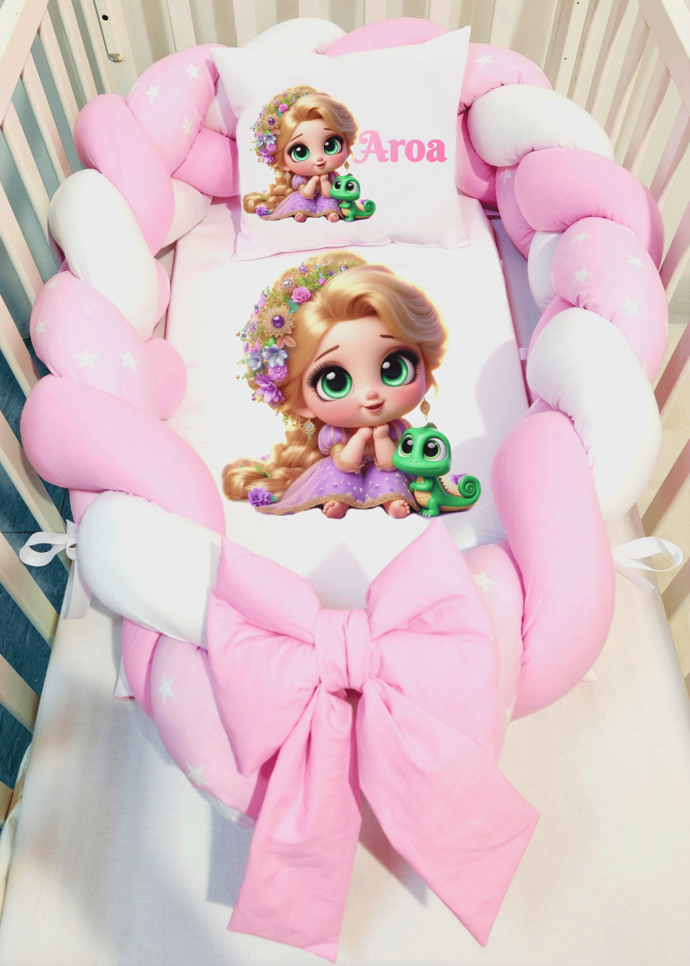 Ninho/Protetor 2 em 1 «Princesa Rapunzel Bebé »