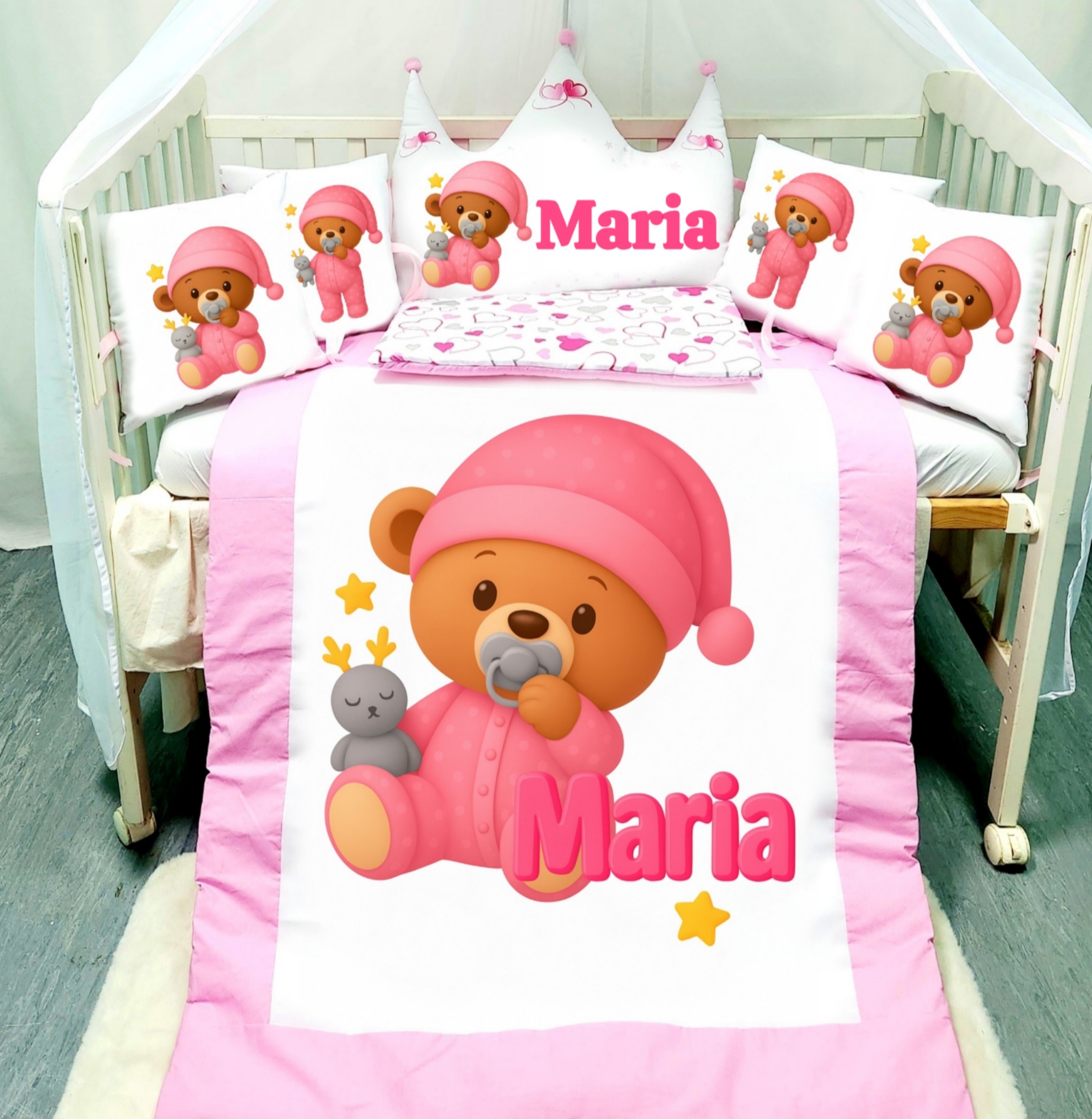 Modelo Coroa «Ursinha rosa»