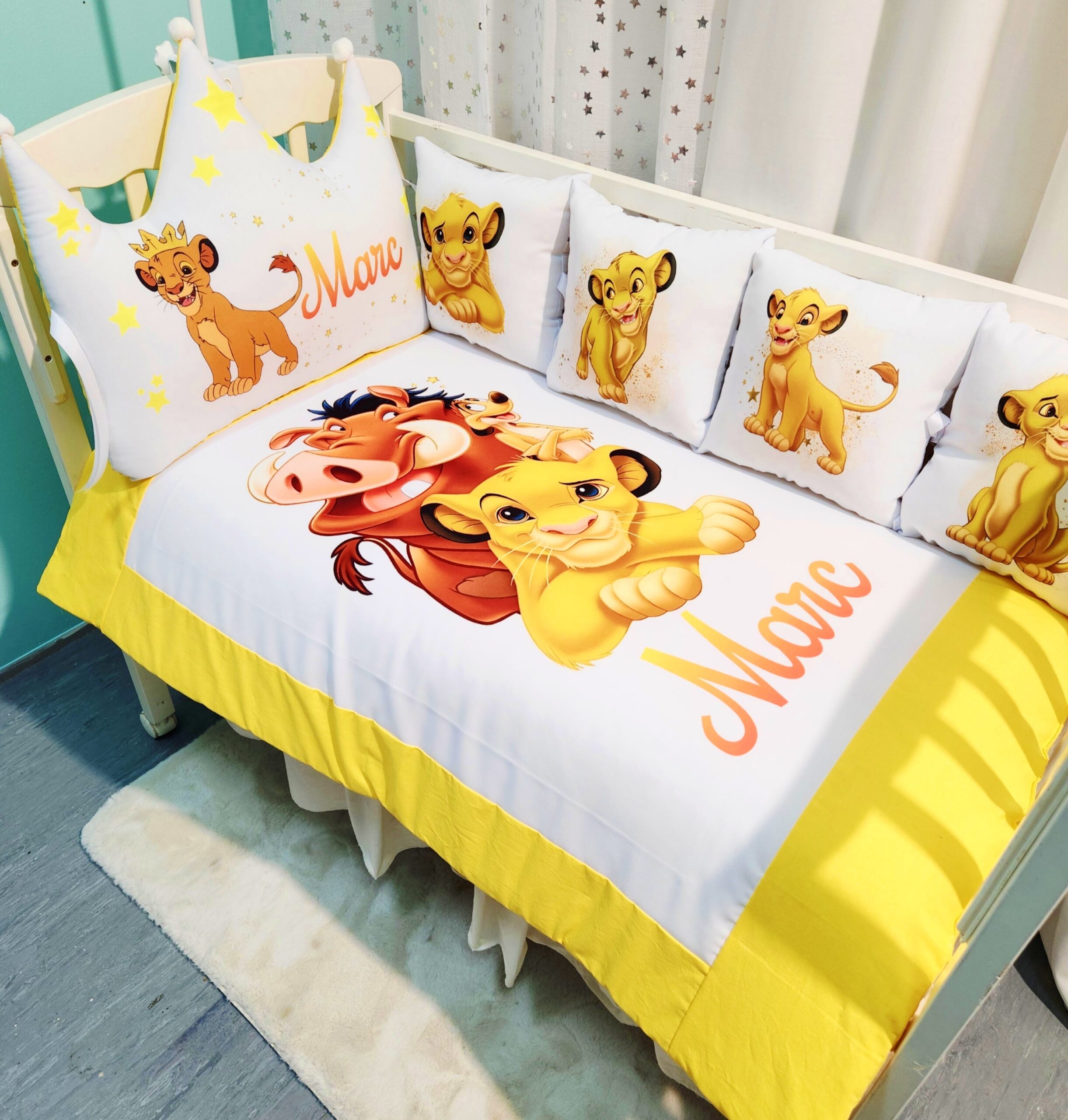 Modelo Coroa «Rei Leão Bebé verde amarelo»