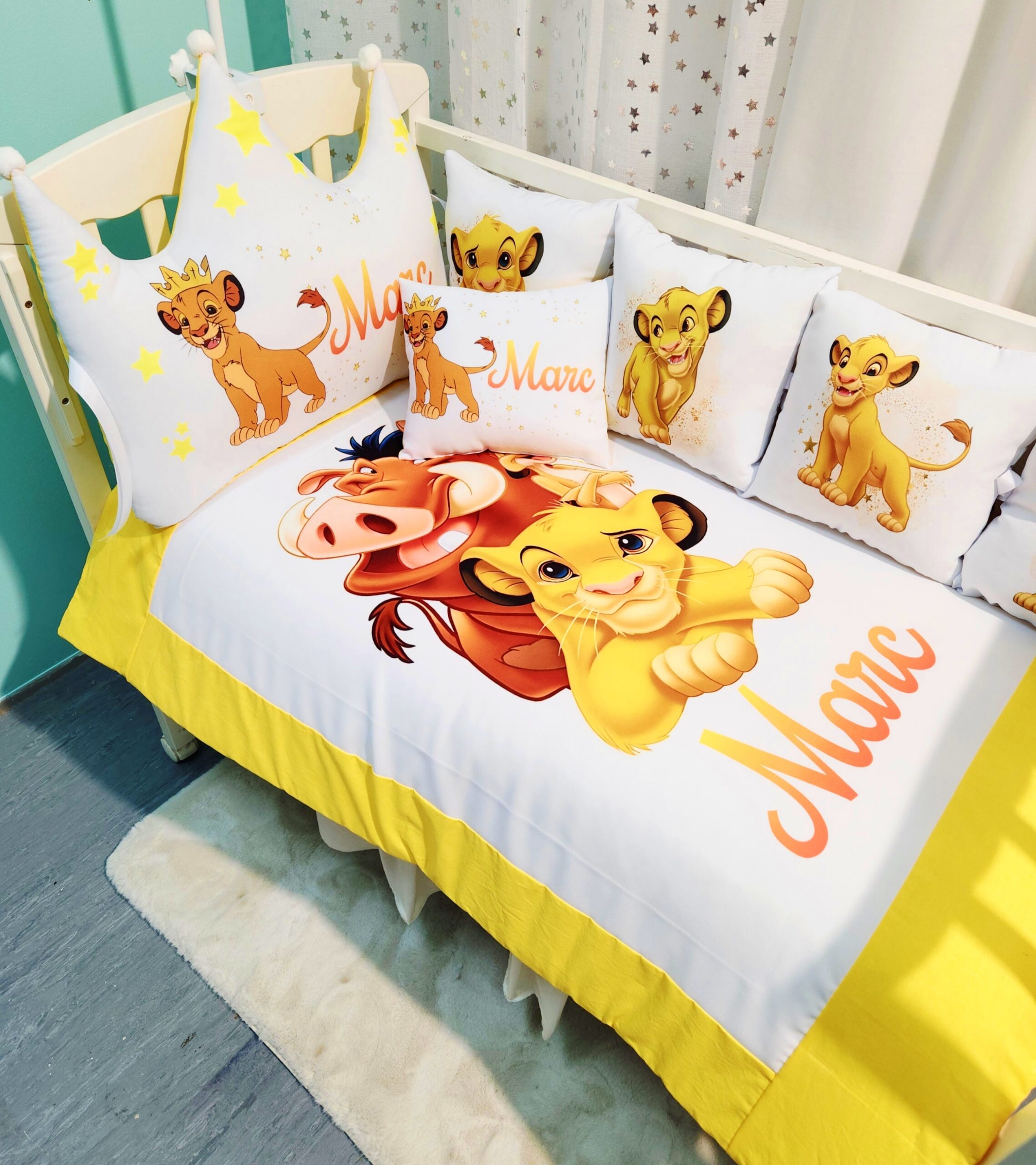 Modelo Coroa «Rei Leão Bebé verde amarelo»