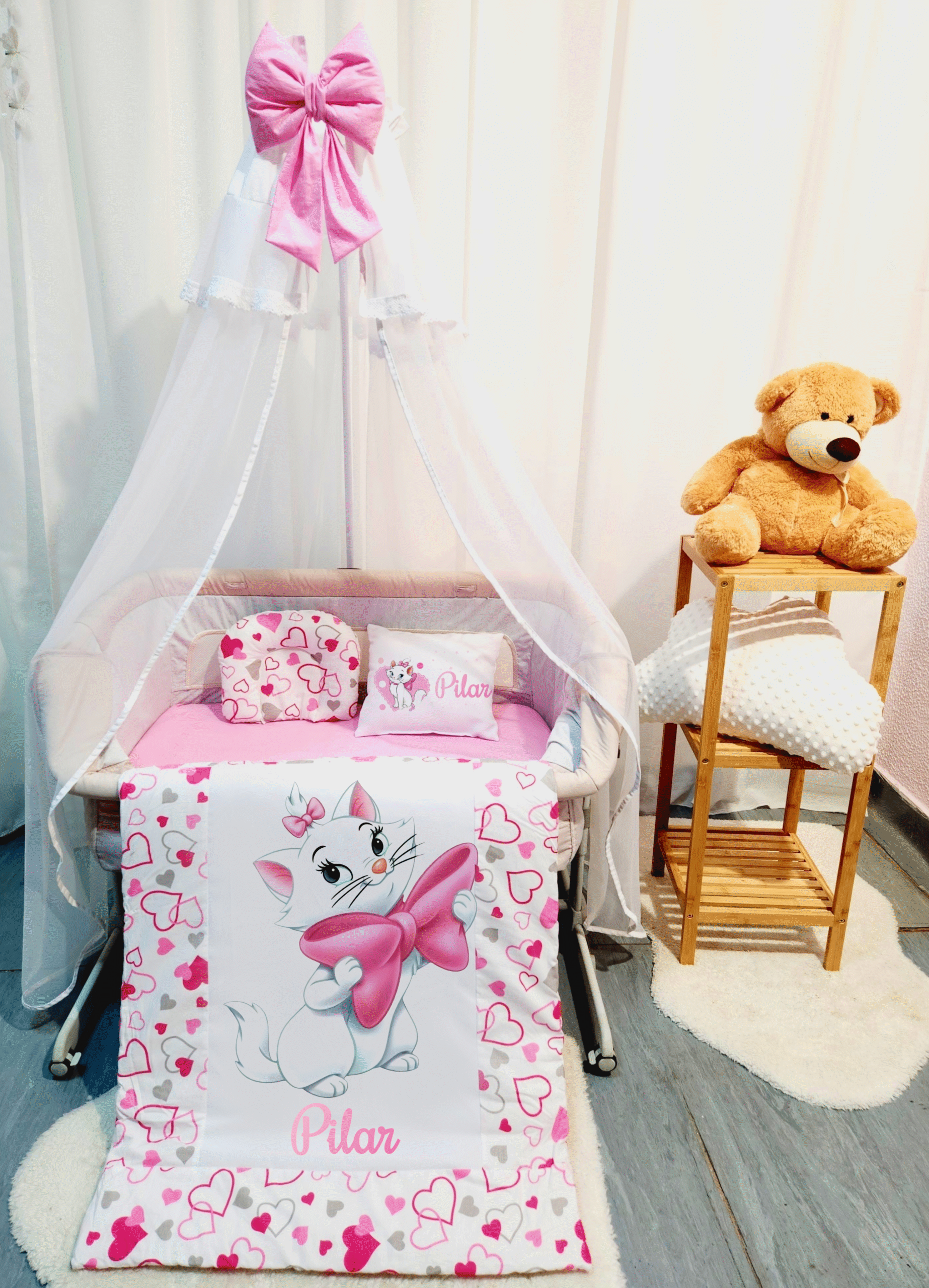 Roupa para mini berço «Gata Marie»