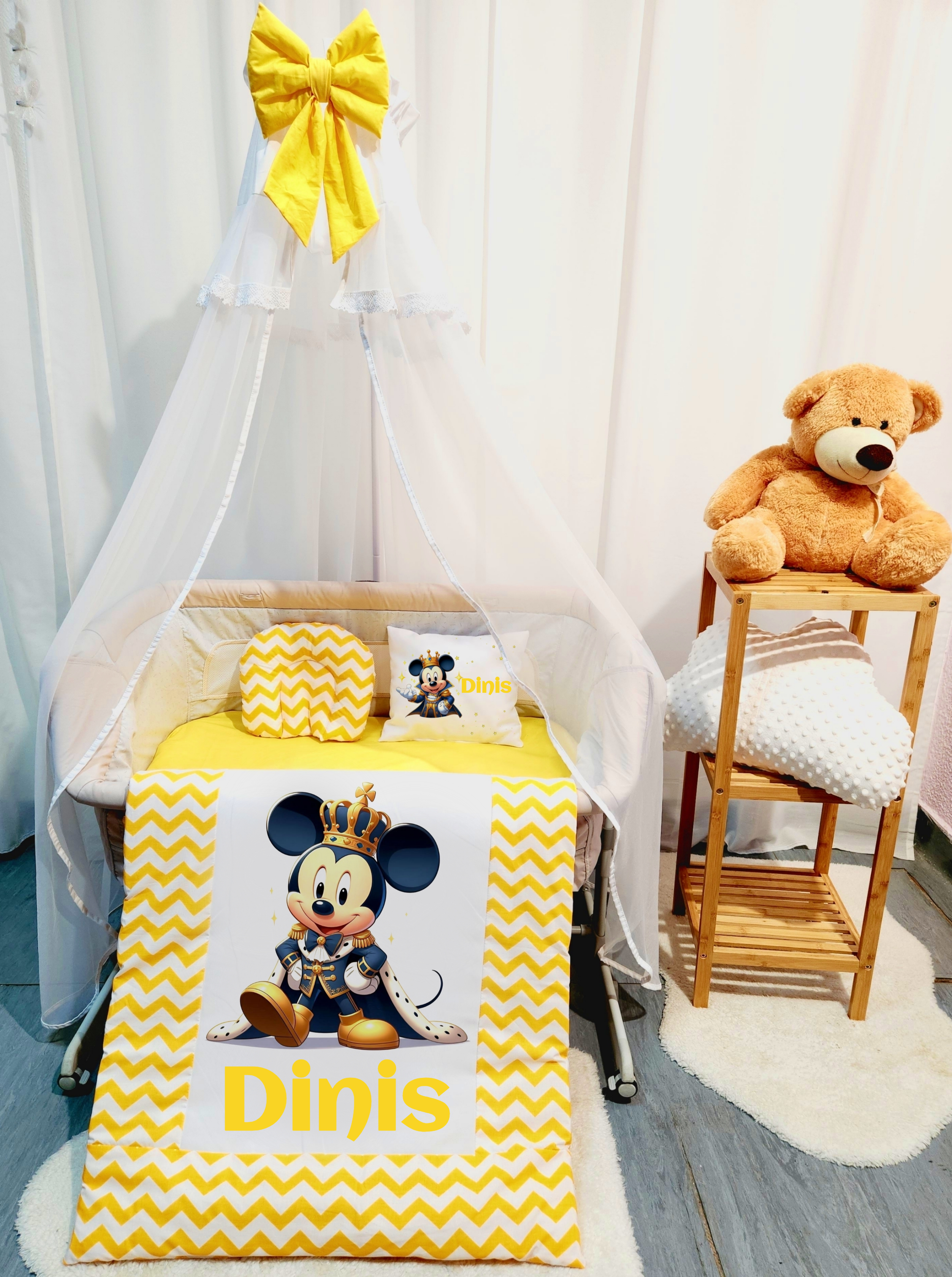 Roupa para mini berço «Mickey príncipe»