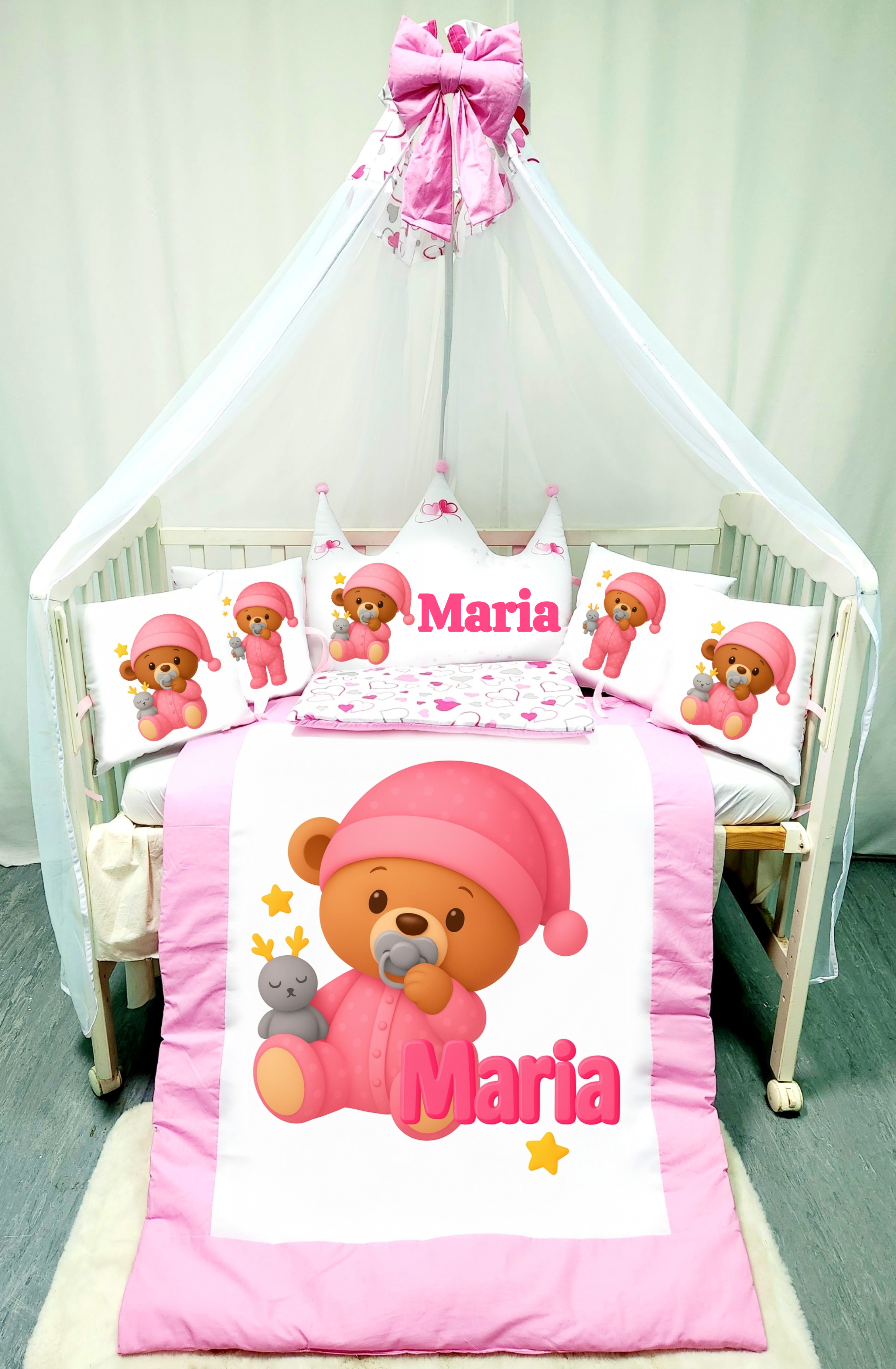 Modelo Coroa «Ursinha rosa»