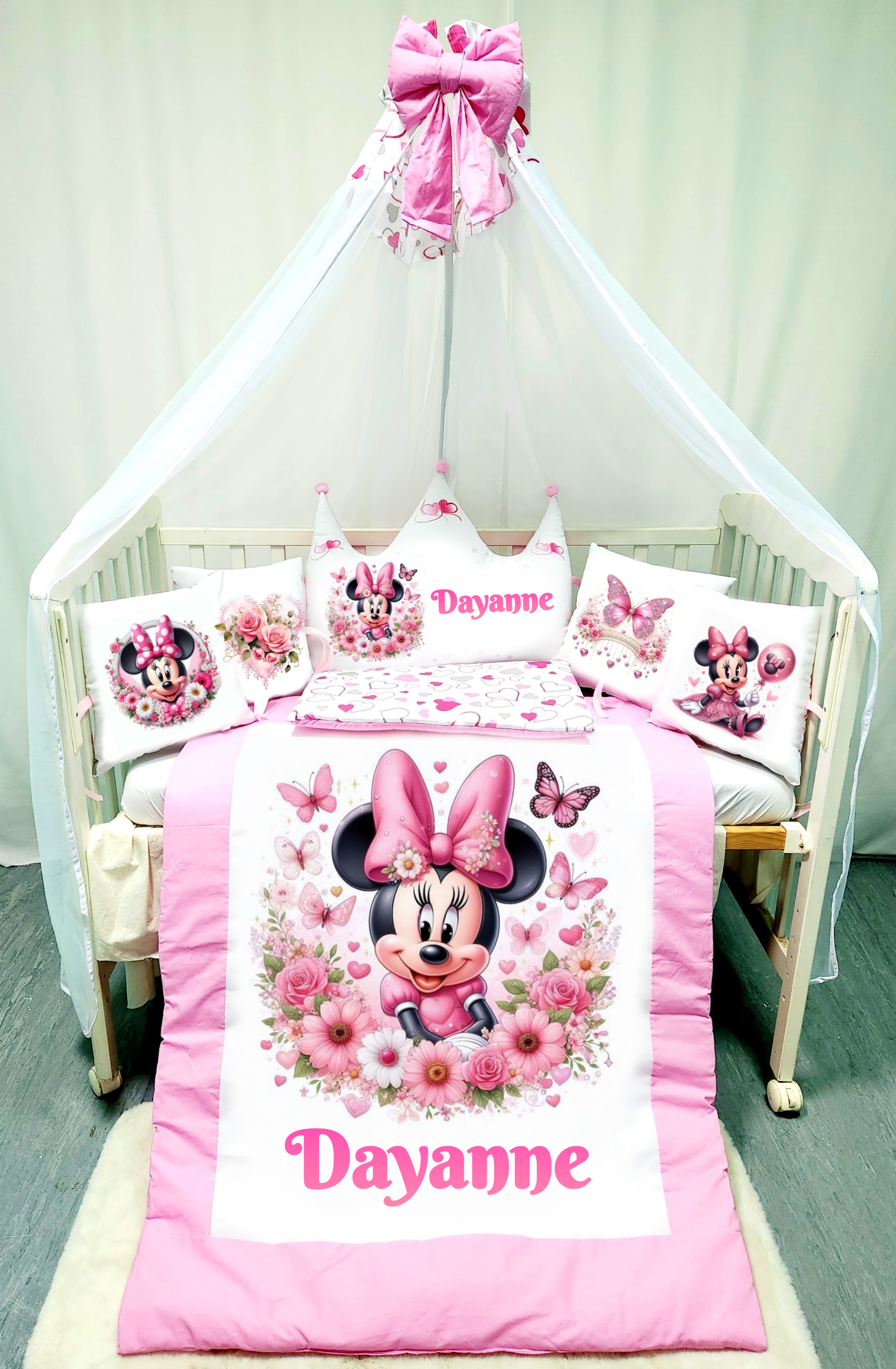 Modelo Coroa «Minnie com borboletas»