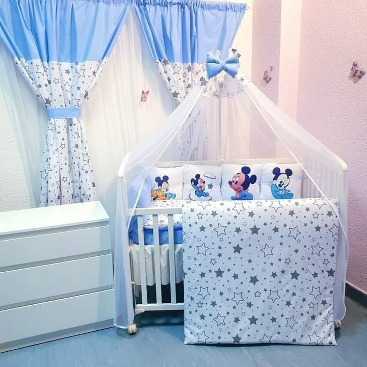 Conjunto 8 peças «Mickey estrelas cinzentas»